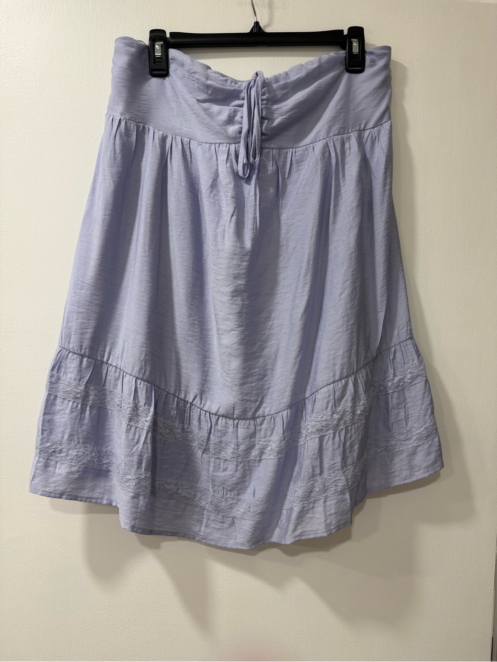 Le Lis Lavender Tiered Drawstring maternity dress